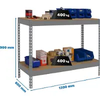 Simon Rack Werkbank SIMONWORK BASIC 2 grau 120,0 x 60,0 x 90,0 cm