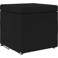 vidaXL Hocker Schwarz 41 x 41 x 40 cm Stoff und Pressholz