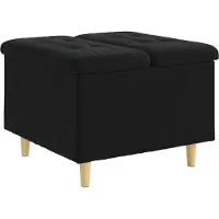vidaXL Ottoman mit Stauraum Schwarz 60 x 60 x 45 cm Samt