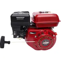 StarTech.com 212 ccm 4-Takt Benzinmotor, 1-Zylinder, 7,5 PS (4000 W) 3600 U/min, Seilzugstart, Kurbelwelle Ø20 mm, schwarz