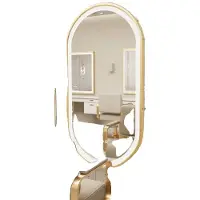 OEM Badezimmerspiegel, modernes ovales Design, frontbeleuchtete Beleuchtung, 48x24 Zoll