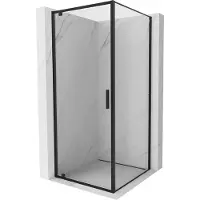 Mexen Exo Duschkabine schwenkbar 85 x 85 cm, transparent, schwarz - 8181-085-085-70-00
