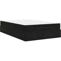 Syfax Bettgestell mit Matratze 2 pcs Schwarz Samt