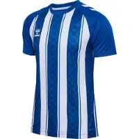 Hummel Hmlmatch gestreiftes T-Shirt mit kurzen Ärmeln - hellgrün/weiß, Größe: 3XL