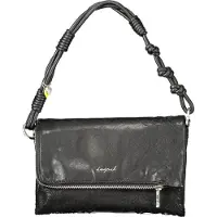 Desigual Elegante Damen Schultertasche Schwarz mit Vielseitigem Design