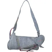 Desigual Blaue Damenhandtasche mit Herz-Münzfach und Schultergurt