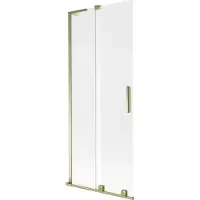 Mexen Velar L Badewannenfaltwand 2-flügelig verschiebbar 85 x 150 cm, matt, gold - 896-085-003-31-50