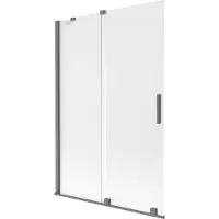 Mexen Velar Duschabtrennung 2-flügelig verschiebbar 120 x 150 cm, matt, Gun Metal - 896-120-000-31-95