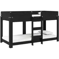 Syfax Etagenbett für Kinder Schwarz Eichen-Optik 80 x 200 cm