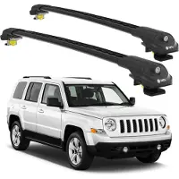 TURTLE DACHTRÄGER AIR-1 JEEP PATRIOT ALL 2007 - 2017 (Raised Rails) , Schwarz