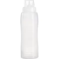 ARAVEN Quetschflasche, LDPE, ø: 80 mm, Höhe: 253 mm, Inhalt: 0,75 L, 3 Düsen