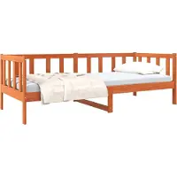 Syfax Bettrahmen Wachsbraun 80 x 200 cm Massives Kiefernholz