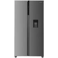 Heinner HSBS-HM439NFINVXWDD Side-by-Side Kühlschrank 439 L, Wasserspender, Smart & ECO, Edelstahl