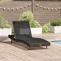 vidaXL Möbel Liegestuhl 1-Person Braun 197 x 70 x 82 cm Poly Rattan - Gartenliegen 42009976