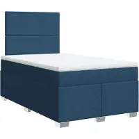 Syfax Boxspringbett mit Matratze Blau 120x200 cm Stoff