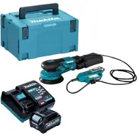 Makita BO 001 CGD101 Akku Exzenterschleifer 40 V max. 125 mm 5,0 mm Hub Brushless + 1x Akku 2,5 Ah + Ladegerät + Makpac