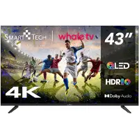 Smart Tech 43QH02V, 43 Zoll (108 cm) 4K UHD-QLED Smart-Fernseher, YouTube, Netflix, Prime Video, Disney+