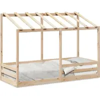 Prolenta Maison Exclusive - Kinderbett mit Dach 90x190 cm Massivholz Kiefer