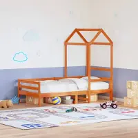 Prolenta Maison Exclusive - Dach für Kinderbett Wachsbraun 108x70x176,5cm Massivholz Kiefer