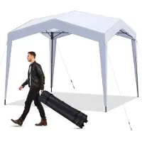 Northix Wasserdichter Pop-Up-Pavillon, 3 x 3 m, mit Rädern, Pfählen und Seilen