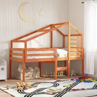 Prolenta Maison Exclusive - Dach für Kinderbett Wachsbraun 188x82x113 cm Massivholz Kiefer
