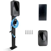 LDY Wallbox Standfuß für Etrel Wallbox – Schwarz – Montagesäule für 1 Ladestation – 149 cm – 8 kg – Wetterfest