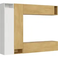 Itamoby Zusammensetzung der Wohnzimmerwand H27 L.254 H.194 T.39,2