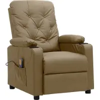 Syfax Massagesessel Cappuccino-Braun Kunstleder