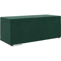 vidaXL Hocker Dunkelgrün 101 x 41 x 40 cm Samt und Engineering Holz