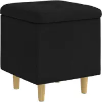 vidaXL Aufbewahrungsottomane mit Kissen Schwarz 40 x 40 x 45 cm Stoff