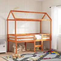 Prolenta Maison Exclusive - Dach für Kinderbett Wachsbraun 207x95,5x159cm Massivholz Kiefer