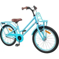 vidaXL Kinderfahrrad 18 Zoll für 5-7 Jahre alt Himmelblau
