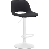 CLP Barhocker Camden Stoff weiß - schwarz