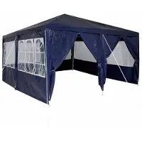 Syfax Party-Zelt Blau 400 x 400 x 266 cm Polyethylen