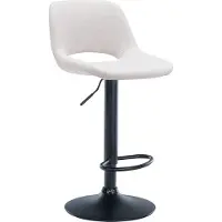 CLP Barhocker Camden Stoff schwarz - creme