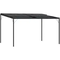 Syfax Pavillon mit Dach Anthrazit 4x3x2,5 m Aluminium und Stahl