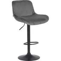 CLP Barhocker Solon Schwarz Stoff - dunkelgrau
