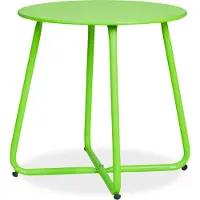 Homestyle4u Beistelltisch Gartentisch Grün Metall Tisch Ablage Indoor Outdoor