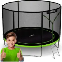 Neo-Sport 183 cm (6 Fuß) Gartentrampolin mit Außennetz und Leiter