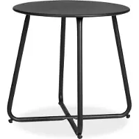 Homestyle4u 2486, Beistelltisch Gartentisch Schwarz Metall Tisch Ablage Indoor Outdoor