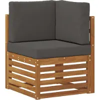 Syfax Outdoor Ecksofa Massivholz Akazie Natur