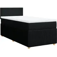 Syfax Boxspringbett mit Matratze Schwarz 90x200 cm Stoff