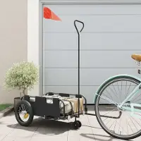 Prolenta Maison Exclusive - Fahrradanhänger Schwarz Oxford-Gewebe und Eisen