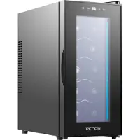 Echos Weinkühler 28 Liter | 10 Flaschen | Glastür | Innenbeleuchtung | Touchscreen mit LED Anzeige | Temperaturkontrolle