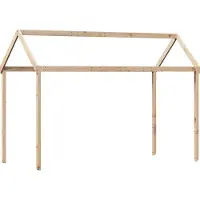 Syfax Dach für Kinderbett 217x85,5x154 cm Massivholz Kiefer
