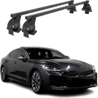 Menabo Dachträger Grundtäger für Kia Stinger 2018-2023 50kg Stahl Schwarz 2 tlg