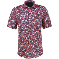 Lerros Kurzarmhemd "1/2 Hemd aus 100 % Baumwolle, floral bedruckt"