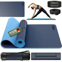RE:SPORT Yogamatte Navyblau Fitnessmatte Gymnastikmatte Pilates Sportmatte Bodenmatte