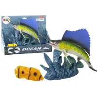 Lean Toys LeanToys Statue Fisch Schwertfisch Schwertfisch Korallenriff Fisch