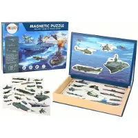 Lean Toys Ein Set lehrreicher Magnetpuzzles mit Militärschiffmotiv